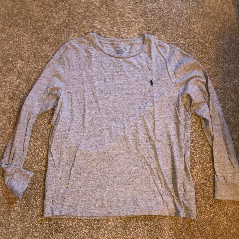 Large Slim Fit Polo Long Sleeve T Shirt